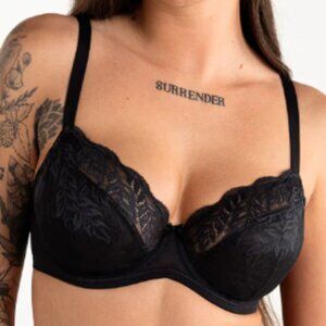 Understance Yara FlexWire Unpadded Demi Lift Bra Black 34I